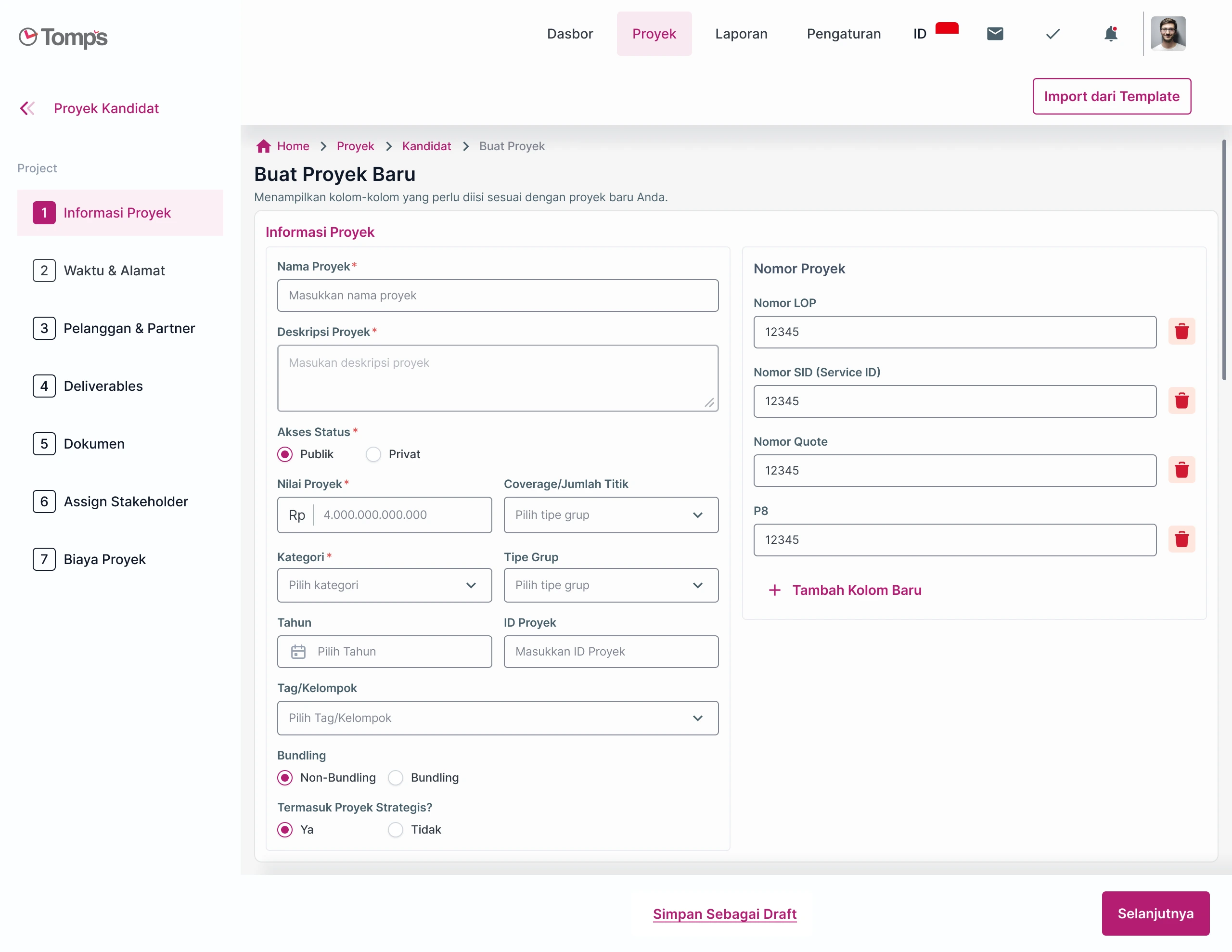 Tomps Project Management Apps